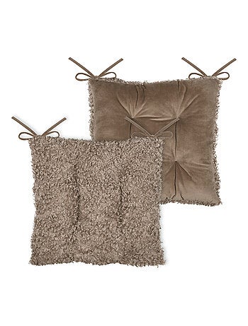 Cojín de silla efecto bouclé