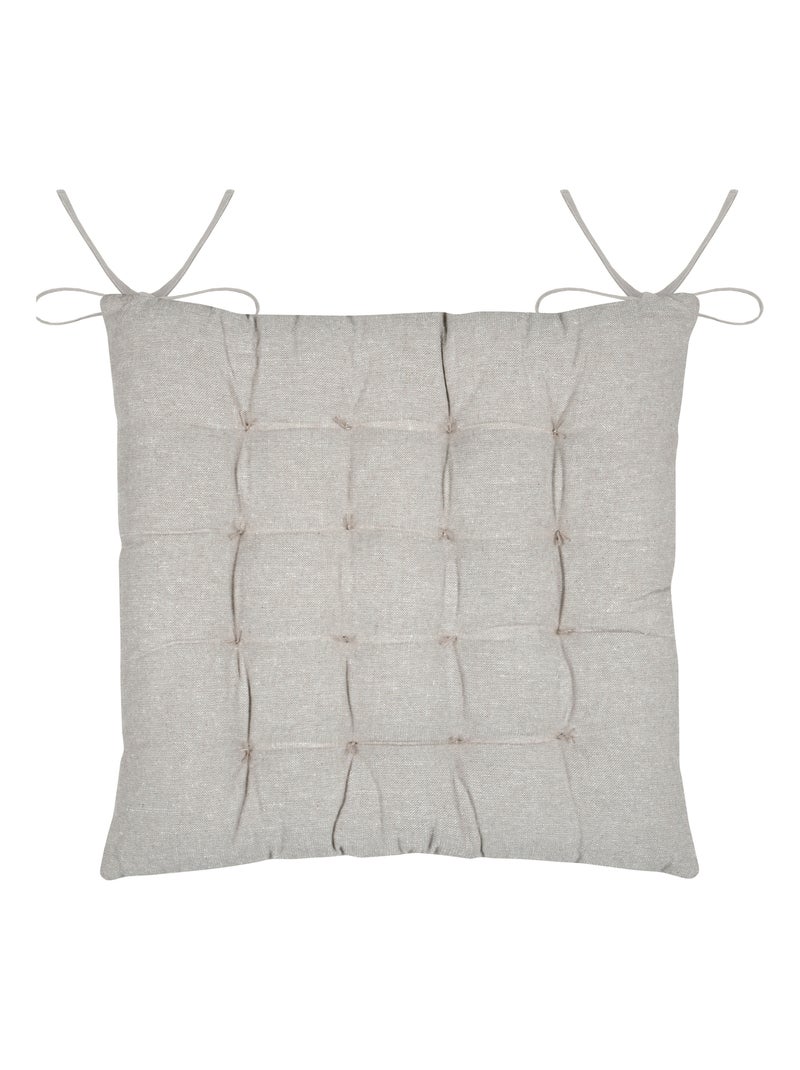 Cojín de silla estampado con motivo floral primaveral Beige concha - Kiabi