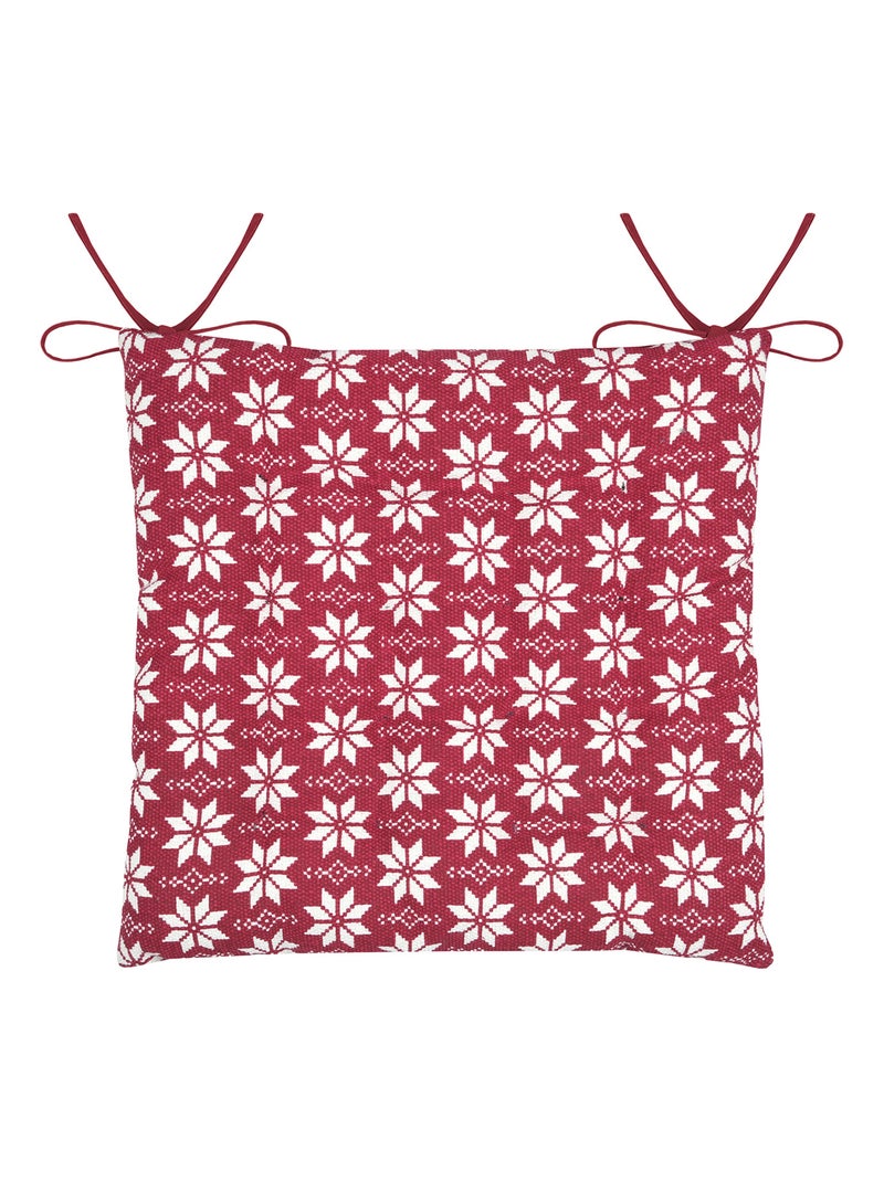 Cojín de silla estilo chalet tradicional en algodón Rojo - Kiabi