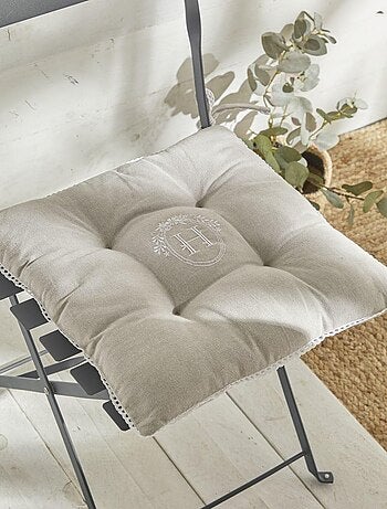 Cojín de silla estilo hogar con encaje