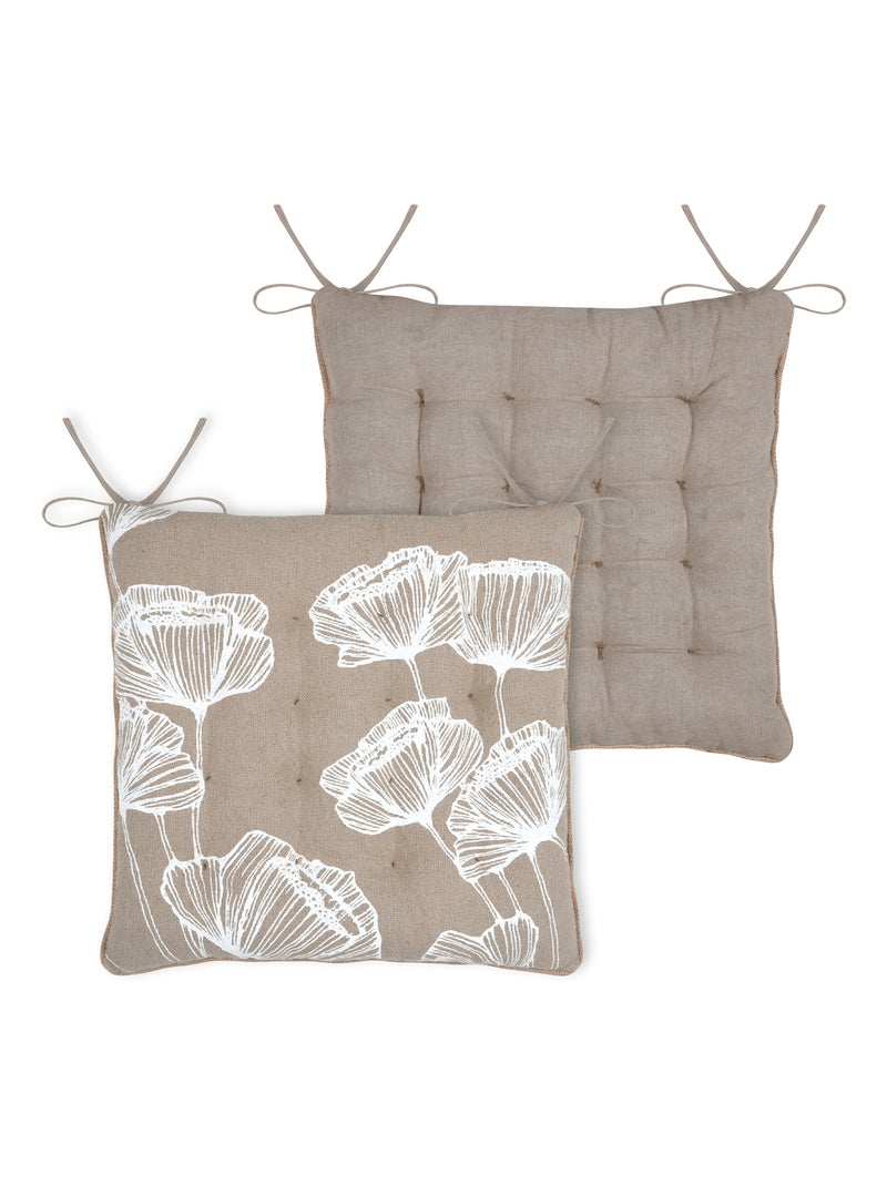 Cojín de silla floral de ambiente relajante Beige concha - Kiabi