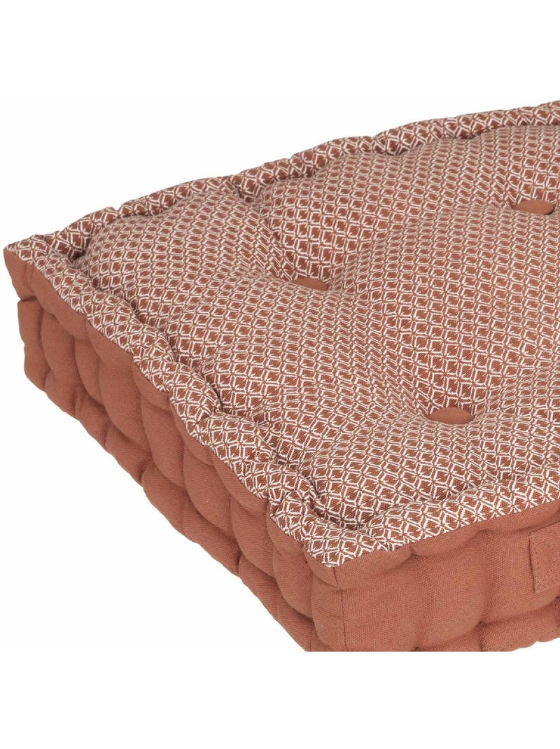 Cojín de suelo de estilo geométrico Terracota - Kiabi