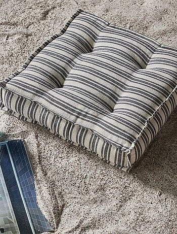 Cojín de suelo estampado a rayas