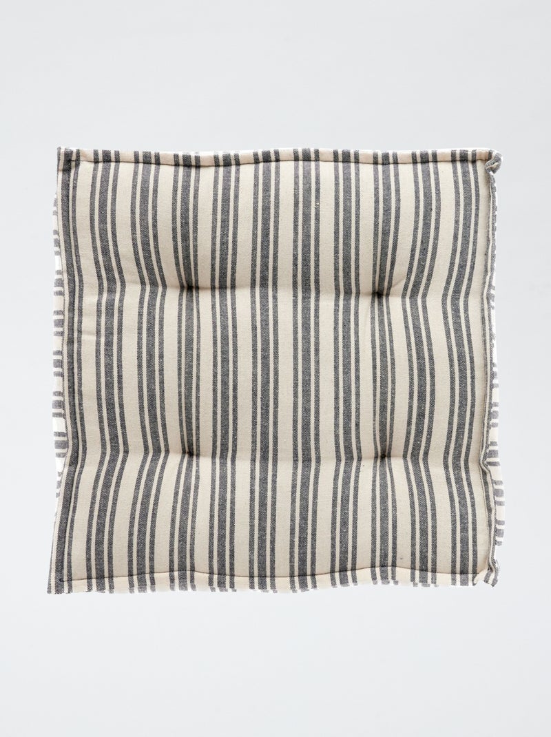 Cojín de suelo estampado a rayas BLANCO - Kiabi