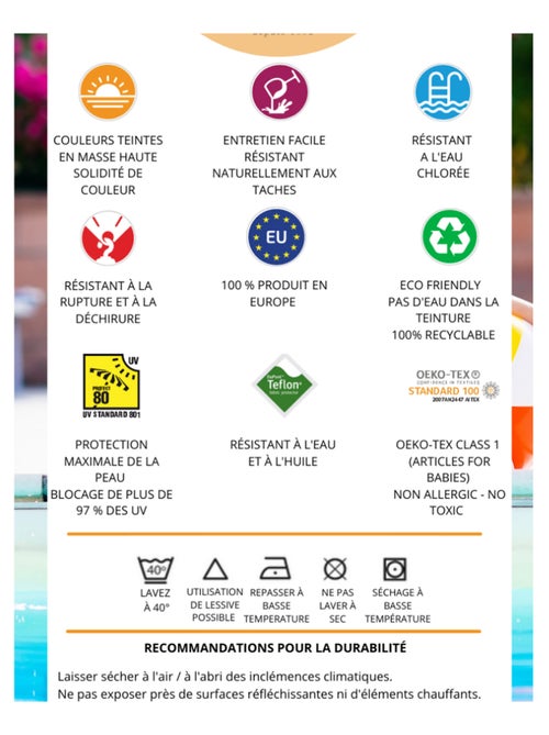 Cojín de suelo Gris interior/exterior - Kiabi