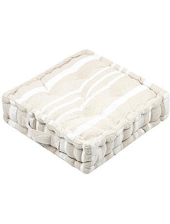 Cojín de suelo grueso y mullido de algodón 100% con rayas