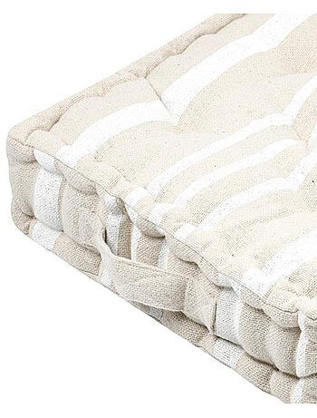 Cojín de suelo grueso y mullido de algodón 100% con rayas