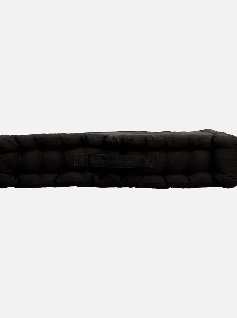 Cojín de suelo liso de algodón puro Negro - Kiabi