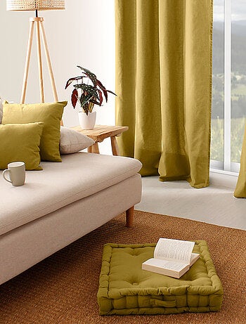 Cojín de suelo liso de puro algodón