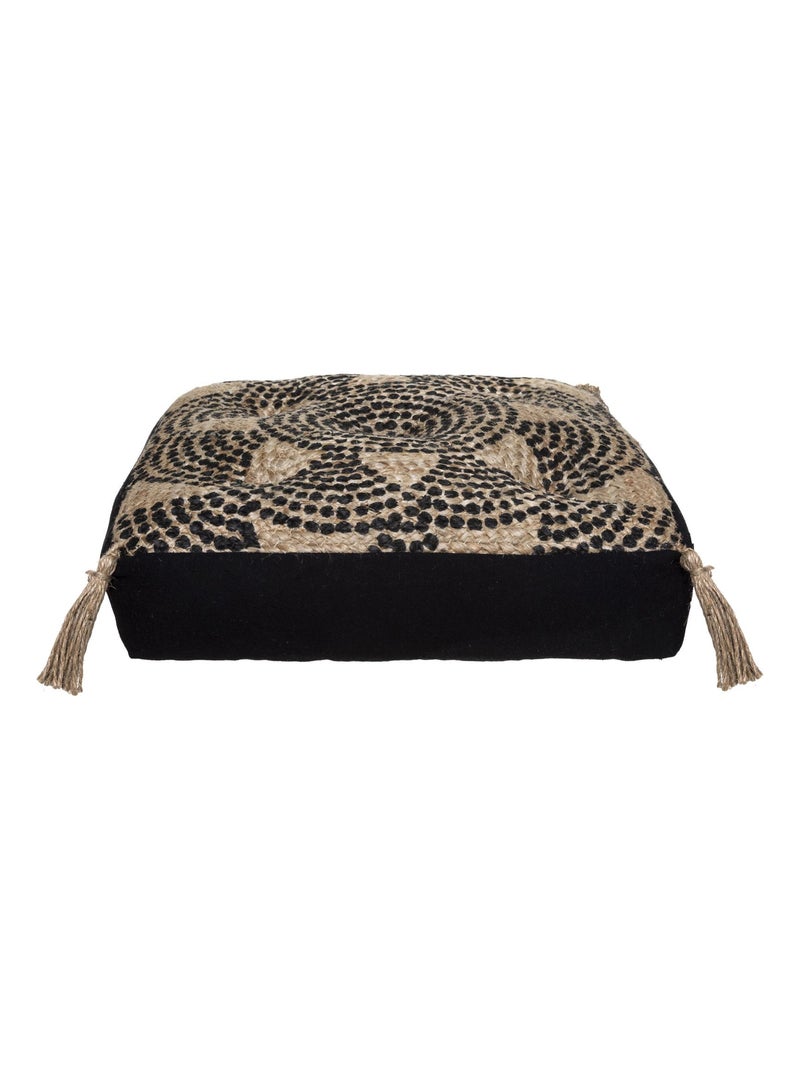 Cojín de suelo Mandala Negro - Kiabi