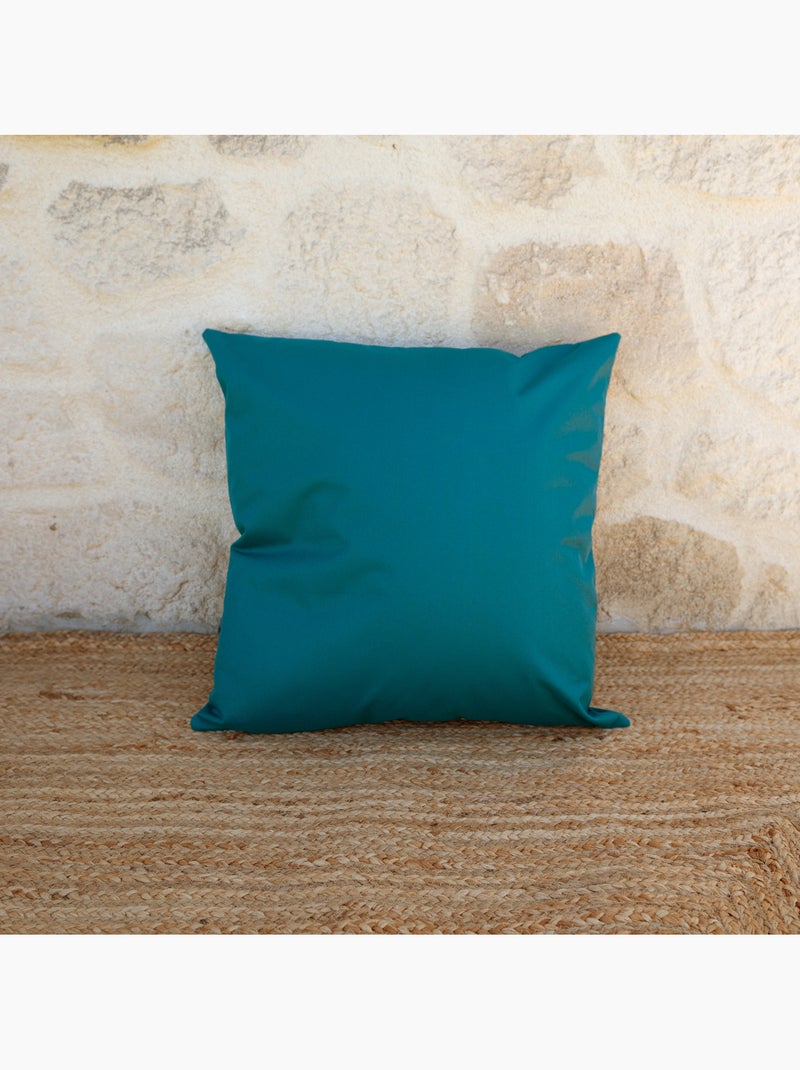 Cojín de tela para exteriores recubierta e impermeable Azul - Kiabi