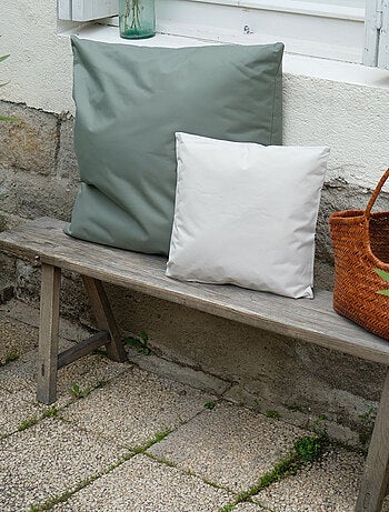 Cojín de tela para exteriores recubierta e impermeable