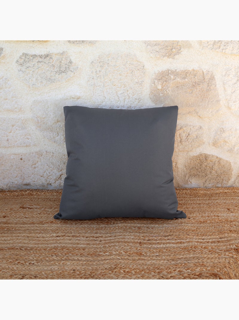 Cojín de tela para exteriores recubierta e impermeable Gris antracita - Kiabi