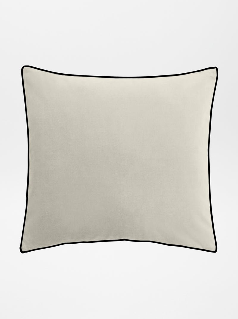 Cojín de terciopelo 45 x 45 cm BLANCO - Kiabi