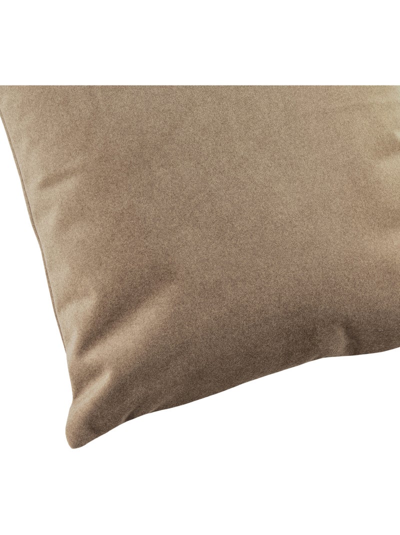 Cojín de terciopelo efecto piel de melocotón Beige - Kiabi