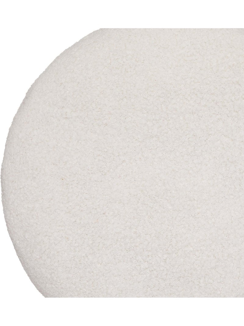 Cojín de vellón liso con trabillas Beige jaspeado - Kiabi