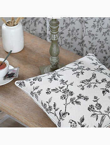 Cojín decorativo con estampado floral