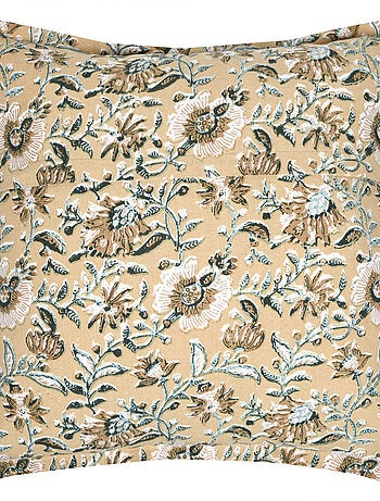 Cojín decorativo con estampado vegetal gráfico