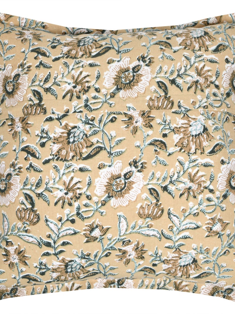 Cojín decorativo con estampado vegetal gráfico Amarillo mostaza - Kiabi