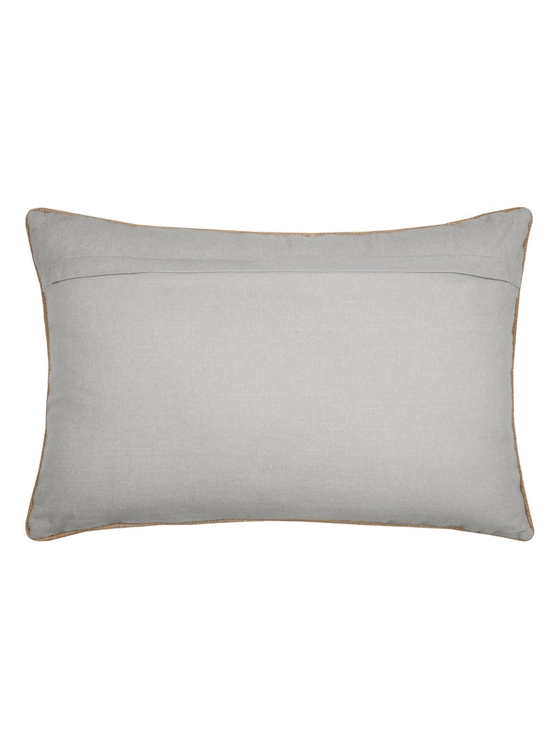 Cojín decorativo de algodón con motivo de pampa Beige concha - Kiabi