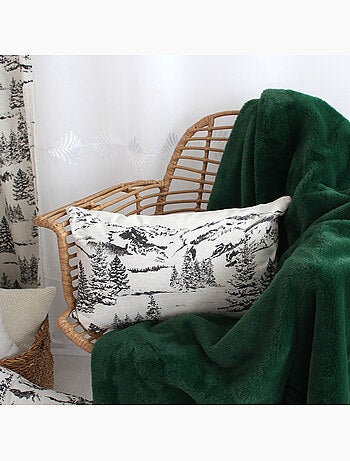 Cojín decorativo de estilo montañés con funda extraíble