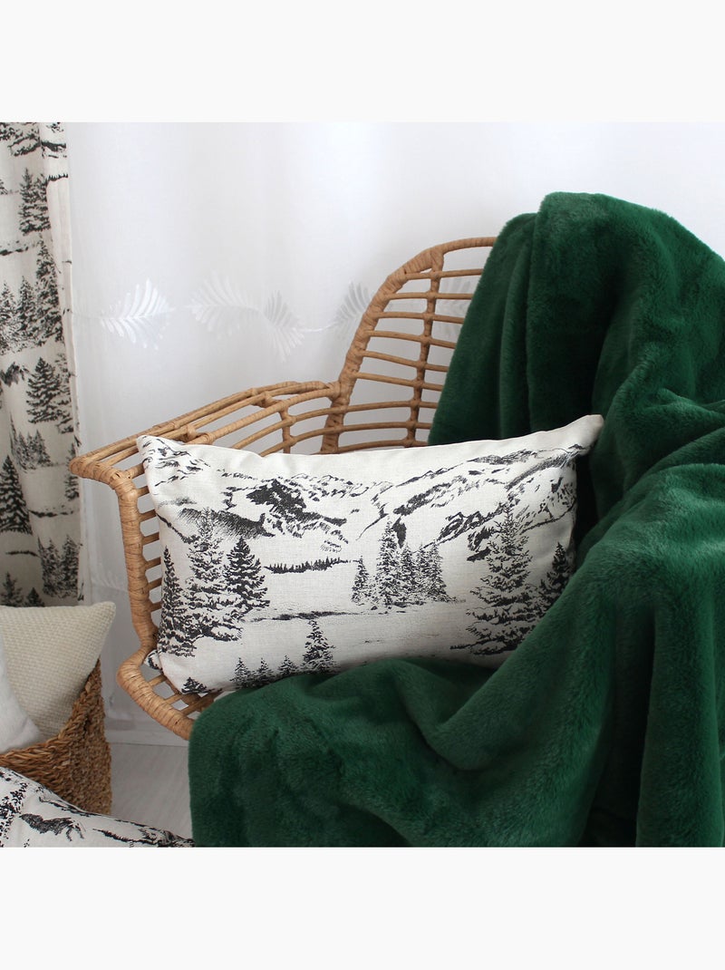 Cojín decorativo de estilo montañés con funda extraíble Gris antracita - Kiabi