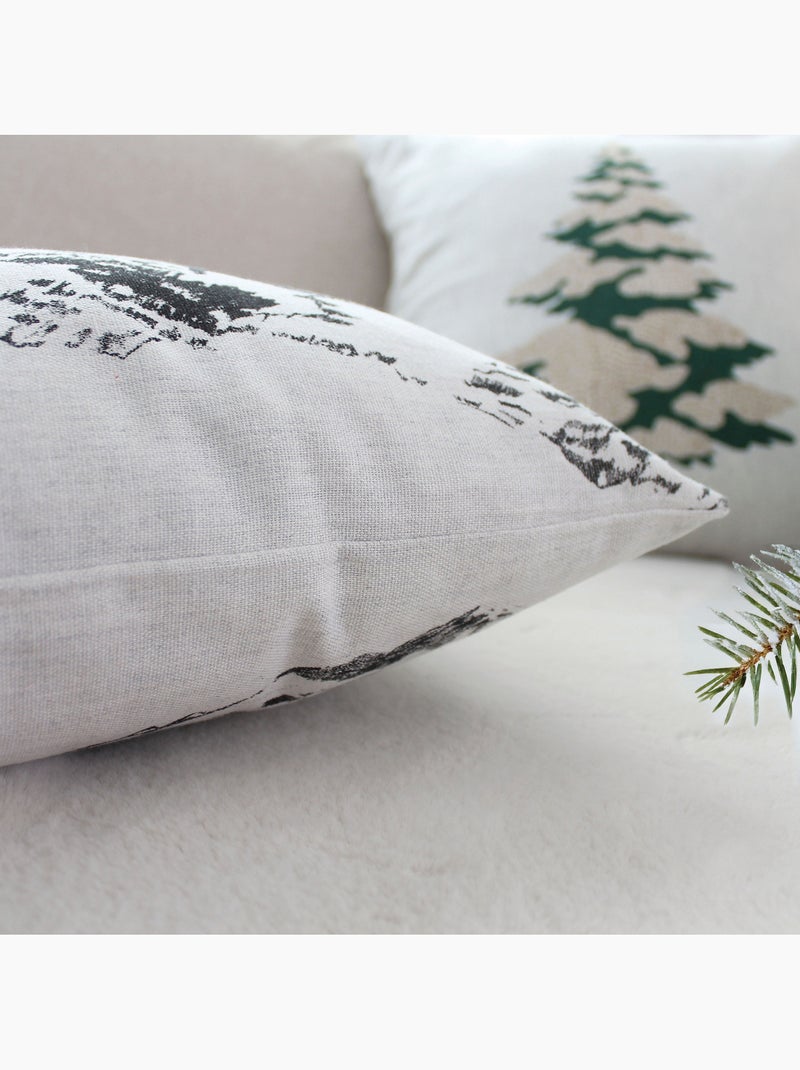 Cojín decorativo de estilo montañés con funda extraíble Gris antracita - Kiabi
