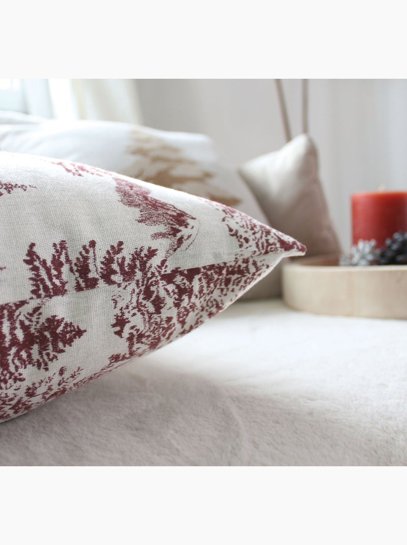 Cojín decorativo de estilo montañés con funda extraíble Rojo - Kiabi