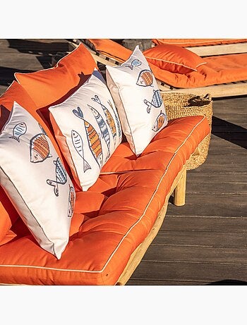 Cojín decorativo de exterior con motivos marinos
