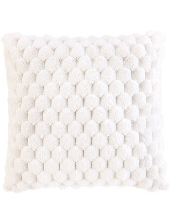 Cojín decorativo de imitación piel con funda extraíble