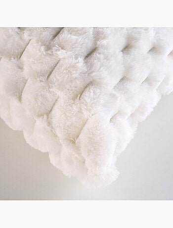 Cojín decorativo de imitación piel con funda extraíble