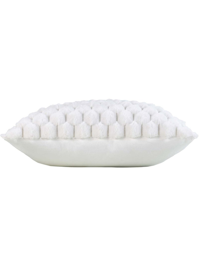 Cojín decorativo de imitación piel con funda extraíble Beige concha - Kiabi
