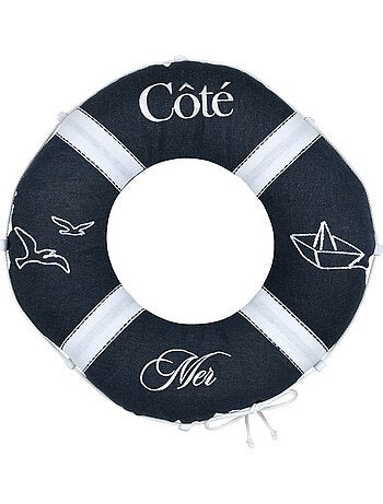 Cojín decorativo de polialgodón con forma de boya marítima