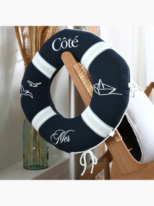 Cojín decorativo de polialgodón con forma de boya marítima - Kiabi