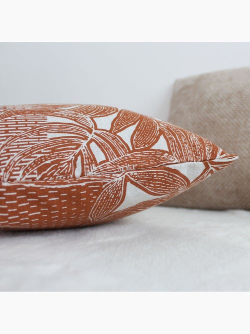 Cojín decorativo desenfundable con estampado de hojas tropicales - Kiabi Cojín decorativo desenfundable con estampado de hojas tropicales - Kiabi