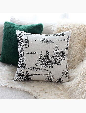Cojín decorativo desenfundable de estilo montaña