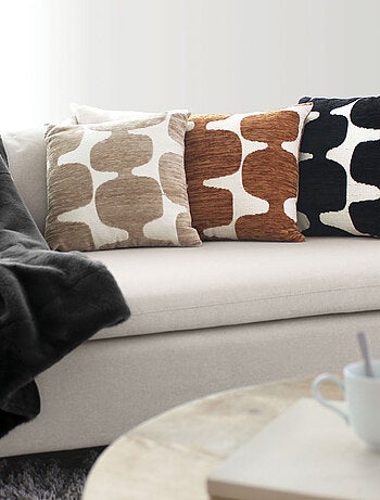 Cojín decorativo desenfundable de jacquard con diseño moderno