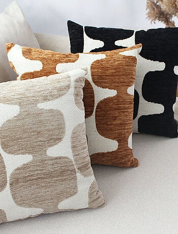 Cojín decorativo desenfundable de jacquard con diseño moderno