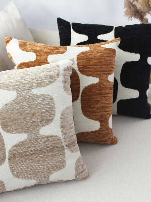 Cojín decorativo desenfundable de jacquard con diseño moderno - Kiabi