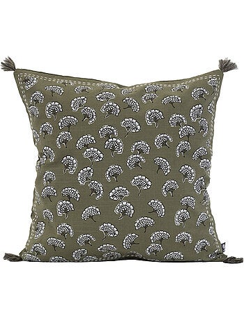 Cojín decorativo estampado con motivo floral