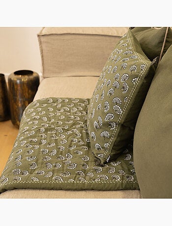 Cojín decorativo estampado con motivo floral