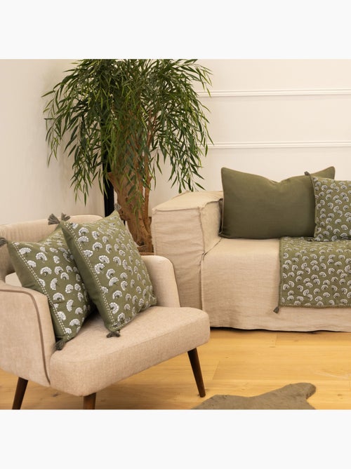 Cojín decorativo estampado con motivo floral - Kiabi