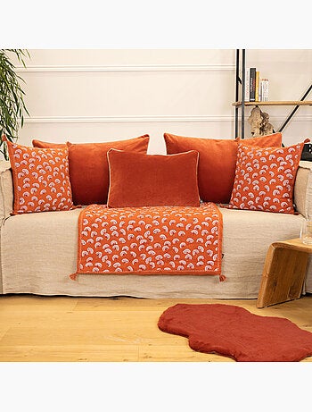 Cojín decorativo estampado con motivo floral