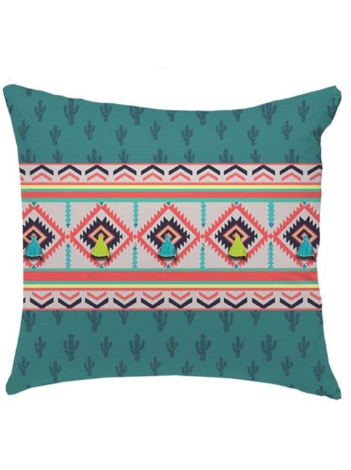 Cojín decorativo étnico con borlas de algodón “DIEGO” estampado 40 x 40 cm – Future Home - Kiabi Cojín decorativo étnico con borlas de algodón “DIEGO” estampado 40 x 40 cm – Future Home - Kiabi