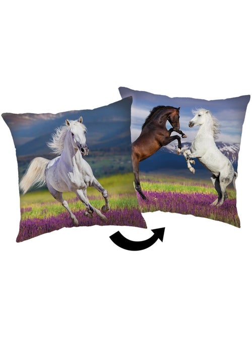 Cojín decorativo infantil de caballos en polar 40 x 40 cm - Kiabi Cojín decorativo infantil de caballos en polar 40 x 40 cm - Kiabi