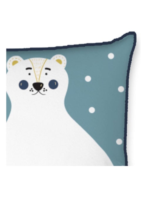 Cojín decorativo infantil oso polar 'HOME' de algodón 40 x 40 cm - Kiabi Cojín decorativo infantil oso polar 'HOME' de algodón 40 x 40 cm - Kiabi