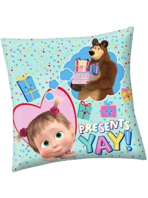 Cojín decorativo masha y el oso – presents day! 40 x 40 cm - Kiabi