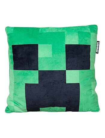 Cojín decorativo suave en tela aterciopelada 'Roba' - Minecraft Creeper