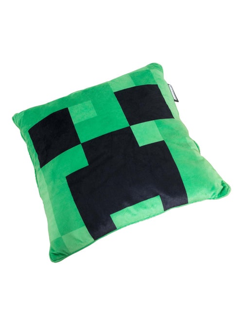 Cojín decorativo suave en tela aterciopelada 'Roba' - Minecraft Creeper - Kiabi