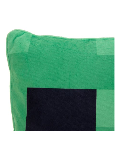 Cojín decorativo suave en tela aterciopelada 'Roba' - Minecraft Creeper - Kiabi
